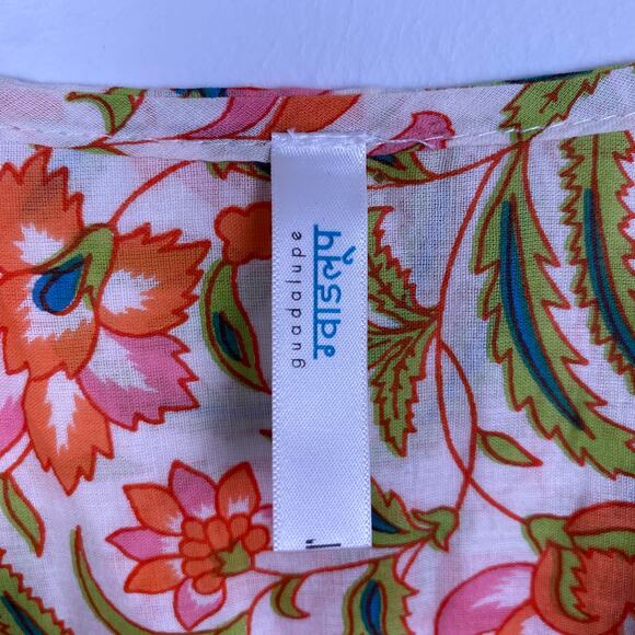 Guadalupe Paisley Block Print High Low Maxi Dress - Picture 4 of 5